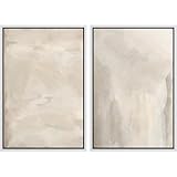 MUDECOR Framed Canvas Print Wall Art Abstract Neutral Tones Minimalist Earthy Color Palette Illustrations Modern Art...