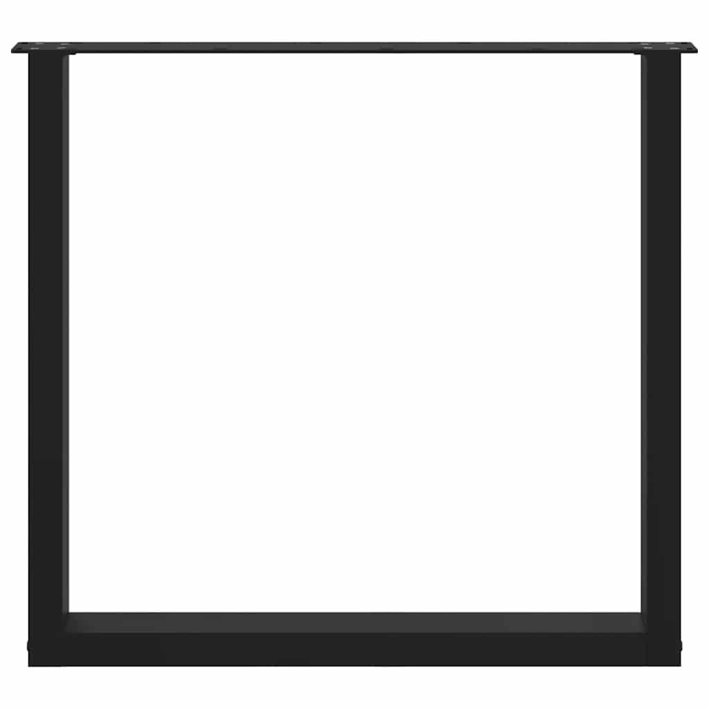 Gambe da Tavolo per Tavolino e Panca, Supporti per Mobili in Metallo a Forma di U con Livellatori Regolabili, Staffe Preforate e Viti per Progetti Fai da Te (80 x (72-73) cm)