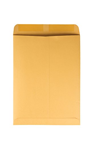 Quality Park 41467 Quality Park Catalog Envelopes, Heavyweight/Gummed, 9X12, 28Lb, Kraft, 100/Box #TOP1