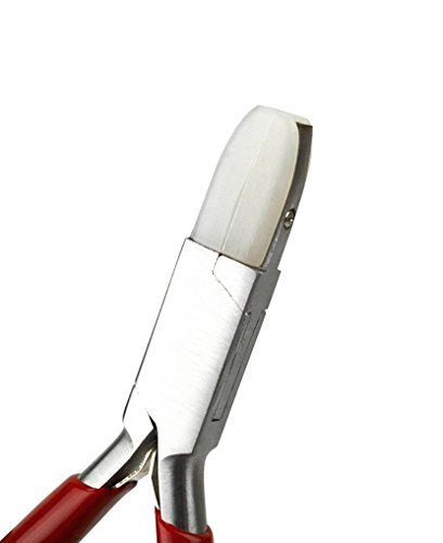 4-3/4" Flat Nose Non-Marring Nylon Jaw Pliers W/Pvc Grips Jewelry Making Metal Forming Repair Tool #TOP1