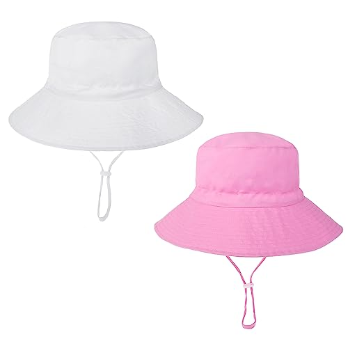 Image of Century Star Baby Sun Hat Cute Toddler Girls Boys UPF 50+ Sun Protective Bucket hat Kids Wide Brim Beach Hats Caps