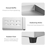 GiantexUK Commercial Electric Griddle, 55cm Stainless Steel Countertop Flat Hotplate with Adjustable Temperature & Accessories, 2800W Kitchen BBQ Grill Bacon Fryer Steak - Image 7