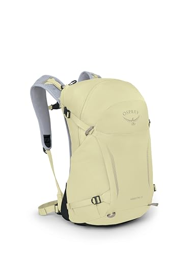 Image of Osprey Hikelite 26L Hiking Backpack for Men and Women - Lightweight with Breathable Backpanel and Raincover - Ideal for Day Hikes, Travel, and Everyday Use in Any Weather, Stardust Yellow /Gray Wolf