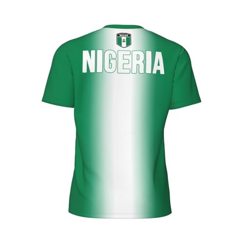 Camiseta deportiva con la bandera de Nigeria impresa en 3D para aficionados, equipo de running, Multicolor, 4XL