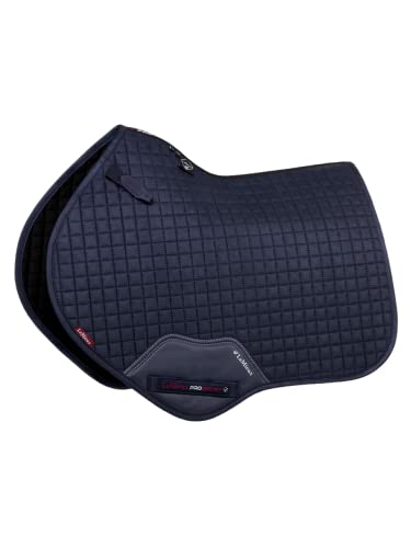 LeMieux Close Contact Suede Square Saddle Pad - Saddle Pads for Horses - Equestrian Riding Equipment and Accessories (Navy - Small/Medium)