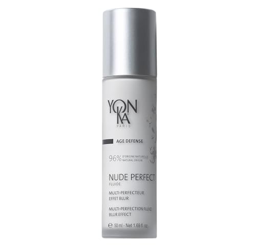 Nude Perfect Fluide Matificante Yonka 50ml - Embellecedor del Tono, Efecto Difuminado - Disimula Arrugas e Imperfecciones - Purificante y Anti-Contaminación - 96% de Ingredientes de Origen Natural