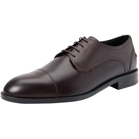 BOSS Men's Tayil Derby Shoes in Dark Brown Cover