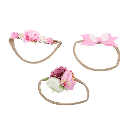 MERRYHAPY 3 Peças Conjunto De Faixa De Cabelo Kits Infantis Linda Decoração De Cabelo Bebê Floral He