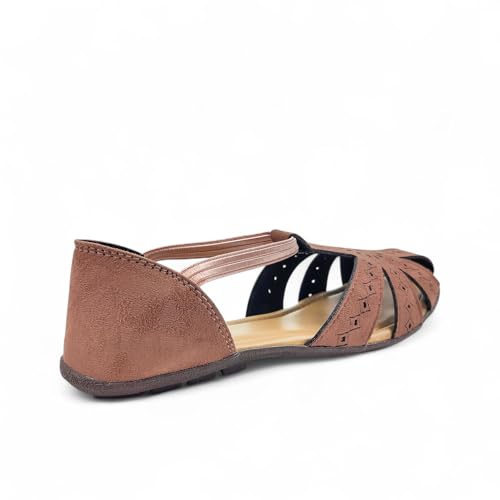 Image of Women's Flat Sole Stylish Sandal | Doctor Insole For Comfort & Durability | Arch Support | True Anti-Skid TPR Sole | Lazer Cut Design | Fashionable & Trendy (WL-04)