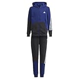 Chaqueta Bolsillo canguro adidas B WINTER TS Conjunto deportivo para niños, Azuvic/Carbon, 116 (5/6 años)