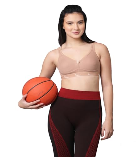 Image of Pack of 1 Non Padded Wire Free Seamless Full Coverage Sports Bra