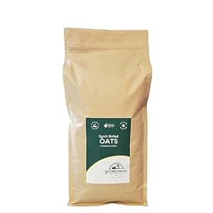 StoreHouse Foods Quick Rolled Oats – Make a Hearty, Healthy Breakfast in as Few as Three Minutes – Superior Taste and Texture, 3 kg, Product of Canada (Pack of 1) 3 kg bag