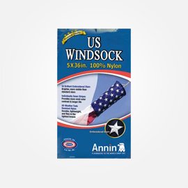 ANNIN FLAGMAKERS US Flag Nylon Windsock, 1 EA