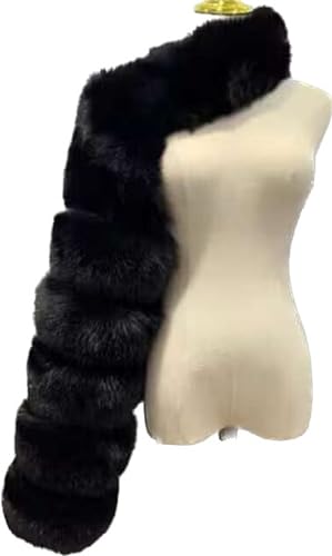 D-04 Big Fluffy Fur Shawl Scarf With Real Fox Qualitied Fur For Women Autumn Winter SkiingJackets Warm Wear Furry