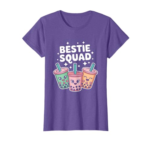 Bestie Squad Boba Tea Best Friend Design For Girls Boys Kids T-Shirt