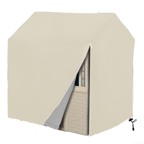 Funda impermeable para casa de juegos al aire libre con tela Oxford 210D y diseño de cordón para un ajuste seguro contra la lluvia, el polvo y el viento (blanco, 127 x 115 x 140 cm)