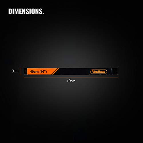 VonHaus Magnetic Tool Holders - 4 X 40cm / 16” - Includes Removable Dividers - Space-Saving & Strong Wall Mounted DIY Storage