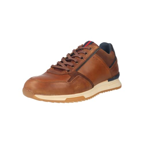 BULLBOXER Herren Sneaker Low Cognac/dunkelblau/rot 43 (43) Cover