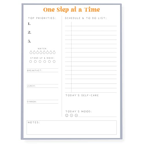 Image of Graphique Self Care To-Do List Notepad | 150 Tear-Away Sheets | Task Planner | Daily Organizer | Memo Writing Pad | Priority Checklist | Undated | 6 inch x 8 inch