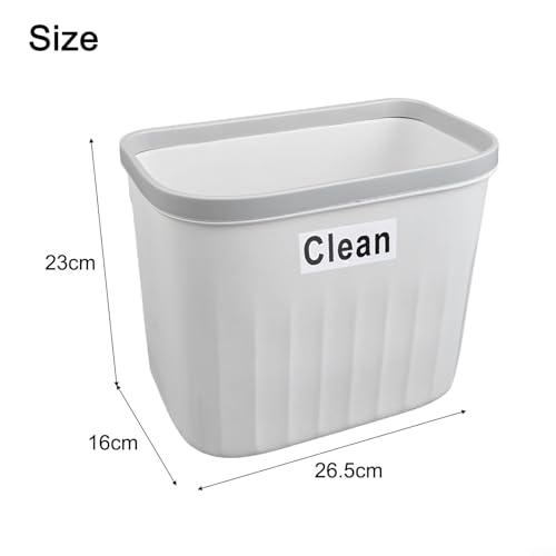 Caneca de Basura Blanca Montada en Pared 8.5L miniatura 2