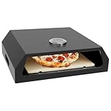 Pizza Oven for Grill, Portable Grill Top Pizza Maker with 12 Inch Pizza Stone & Thermometer Compatible with Charcoal Grill, Gas Grill, Propane Grill for Outdoor Cooking and Pizza Parties