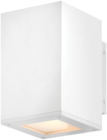 Hinkley Tetra Small Down Light Wall Sconce, Textured White