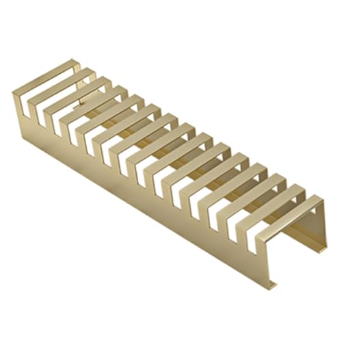 Floor Tile Display Rack, All-in-One Metal Porcelain Tile Stand Shelf, Multi-Row Plate Display Holder, Ceramic Tile Display Rack, Plaques and Glass Art Showcase(Gold,80cm)