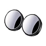 2 PCS Car Blind Spot Mirrors for Tata Bolt 2014-2019, Frame Side View Mirror Wide Angle Adjustable Suction Cup Convex Round HD Glass Accessories,Black