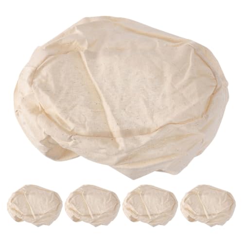 ABOOFAN Housses en Tissu pour Panier à 5pcs, Doublure Facile à Nettoyer et Ranger, Adaptées pour Fermentation et Cuisson Cuisine