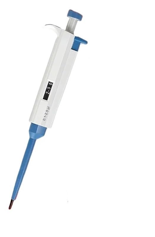 Electric Pipette, Single Channel Manual Half Tube Adjustable Sampler Automatic Pipette Laboratory Large Capacity Pipette(2-20μl)