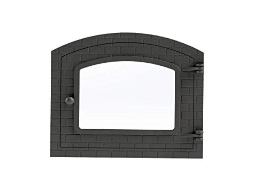 Porta Forno Ferro Fundido Com Vidro Libaneza 31,5x46cm Colonial G