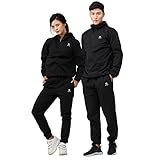 [ＳｔＡｎ] サウナスーツ メンズ レディース ダイエット ［スポーツトレーナーが考えたサウナスーツ］ 洗濯可 おしゃれ 大きいサイズ 男女兼用 ウインドブレーカー 上下セット［プルオーバー］ (ブラック, M)