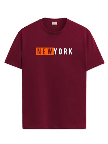 T-shirt 100% coton coupe normale ADRO au motif imprimé durable