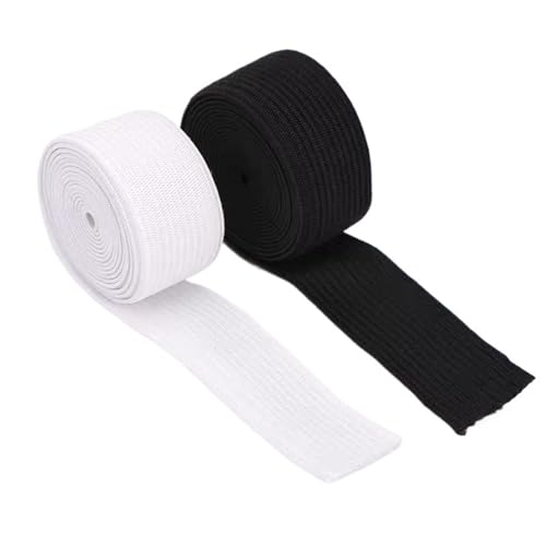 Bande élastique en tricot de qualité supérieure pour couture durable de pièces de mode en maille noire