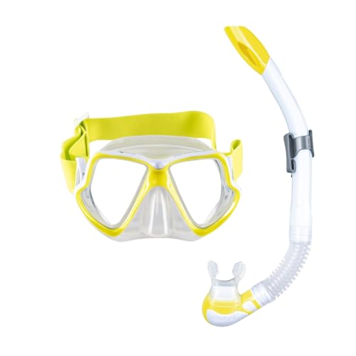 Set de snorkel Mares Wahoo que evita la entrada de agua en los ojos y boca