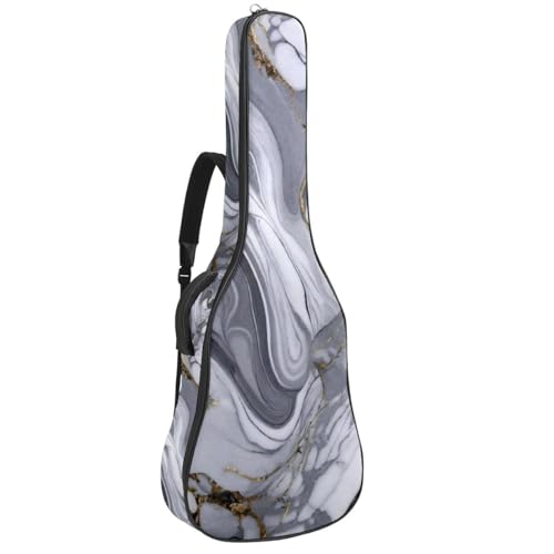 Sac guitare acoustique 40-42 pouces étanche motif marbre gris