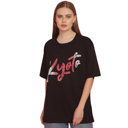 Image of Mack Jonney Printed Round Neck Cotton Regular Fit Oversize Half Sleeves Tshirt for Women(Pack of 3)-MACK631093