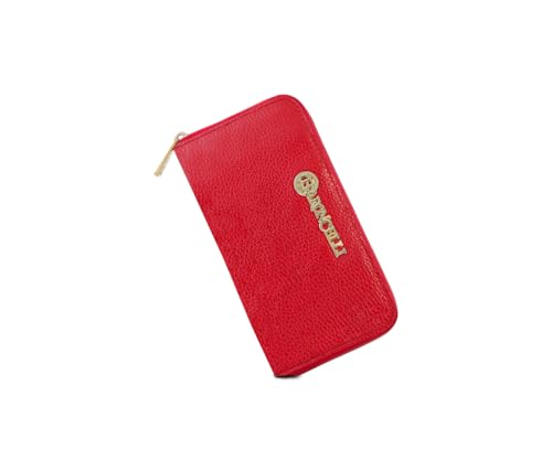 Baroncelli Leather Wallets For Women Size Large (red plain big)4