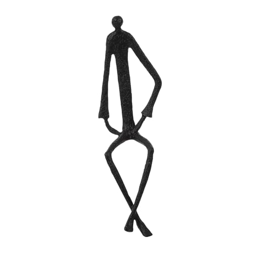 Sculpture abstraite en métal noir Uonlytech pour décoration de bureau