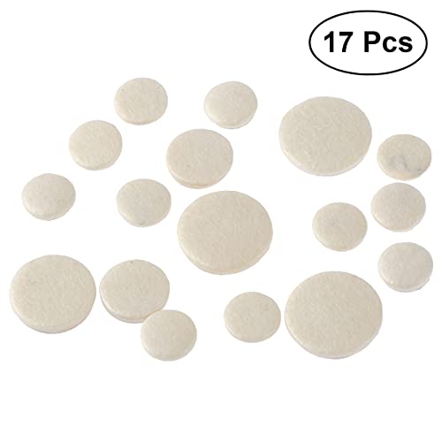 Generic 17 Pcs Compacto Premium Almofadas Clarinete Clarinete Bocal Patches Pads Almofadas ( Branco