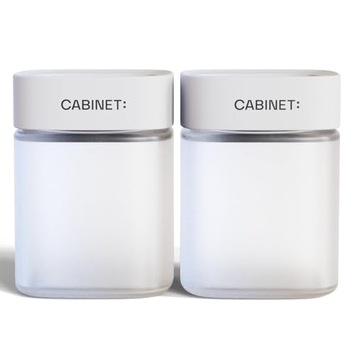Cabinet: 2 Empty Large Bottles (White RX Caps)