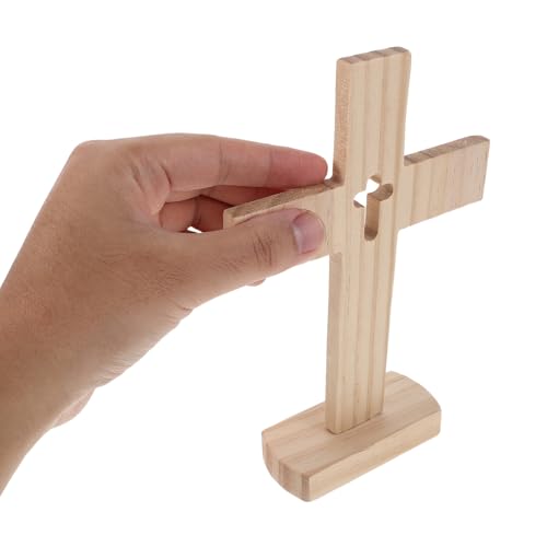 Cruces de madera para altar TOGEVAL pack de 5 piezas artesanales 4