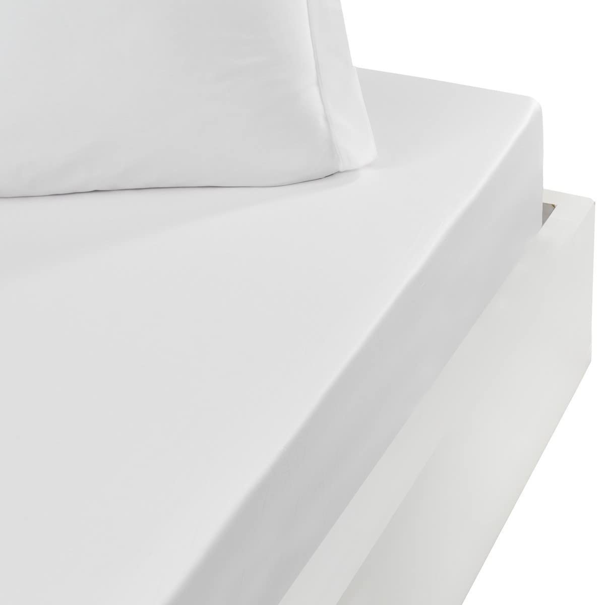 Sensei La Maison du Coton Fitted Sheet 40 cm Percale Soft Cotton Percale Plus, String, 80x200 cm - Image 4