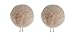 THE TWIN WINDBUBBLES (2 OF THE SAME SIZE AND COLOR) LAV SIZE 4, professional wind protection for lavalier microphones, "bubble" technology provides highest frequency transparency (Beige)
