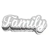 Cursive Family In White Floating Locket Charm