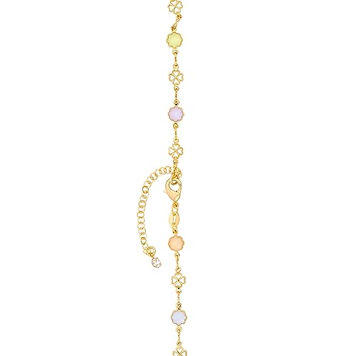 Barzel 18K Gold Plated Multicolor Flower Necklace for Women, 16-24 Inches With 2 Inches Extension - Made In Brazil4