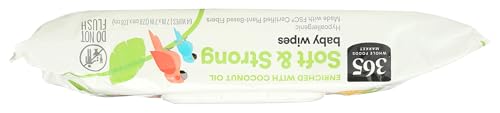 365 by Whole Foods Market, Soft & Strong Disposable Baby Wipes, Enriched with Coconut Oil, 64 Count β image 3
