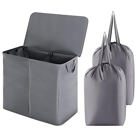 Lifewit Cesto Doble para la Colada con Tapadera y Bolsas Extraíbles Cover