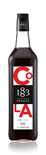 1883 Maison Routin Premium Cola Syrup Natural Syrup Ideal for Cocktails & Mocktails Iced Teas Desserts & More Vegan-Friendly Allergen-Free No Preservatives 1L Glass Bottle