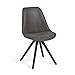LF - Chaise Lot de 4 chaises Lars tissu graphite pied noir